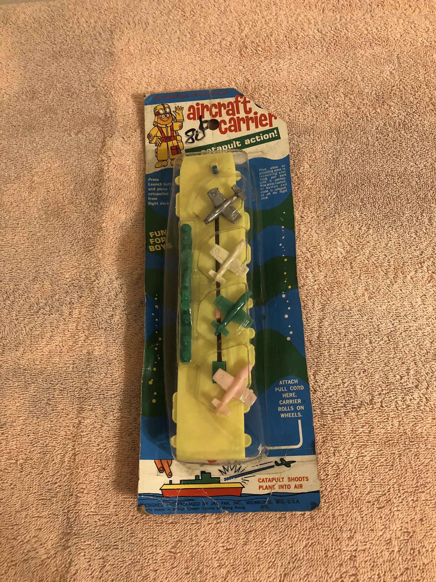 Vintage 1970’s Jay Pak Aircraft Carrier With Catapult Action #695 New Old Stock
