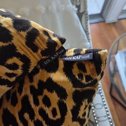 D.V. Kap Home Leopard Print Velvet Pillows