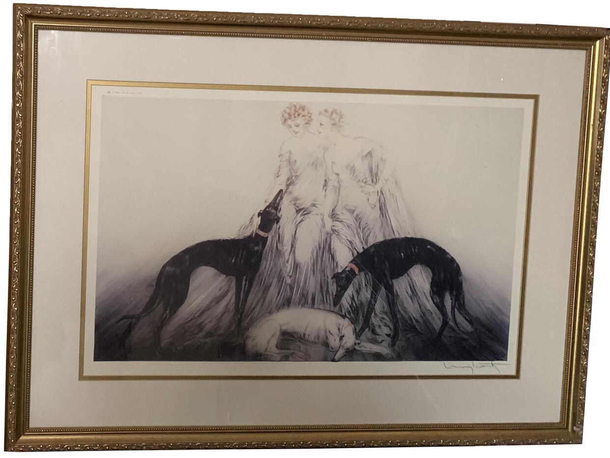Louis Icart Lithograph Framed Etching Pencil signed