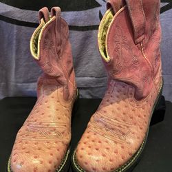 Ariat Fatbaby Pink Ostrich Boots