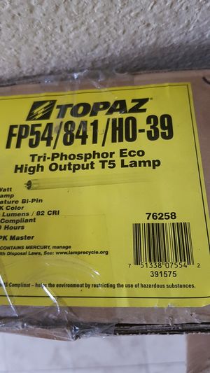 Photo RoHS TOPAZ FP54/841/HO-39 Tri-Phosphor Eco High Output TS Lamp