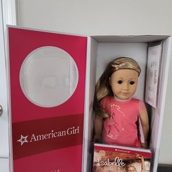 American Girl Doll Isabelle GOTY 2014 New Ballet Dance Doll New
Inclides doll, Meet outfit, Book, pink hair extentions .NIB
