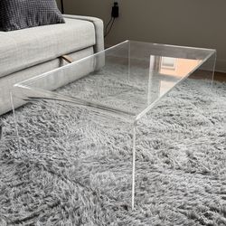 CB2 Acrylic Coffee Table