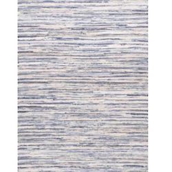 7’6” x 9’6” Faded Denim Stripes Area Rug, Blue ( Brand New)