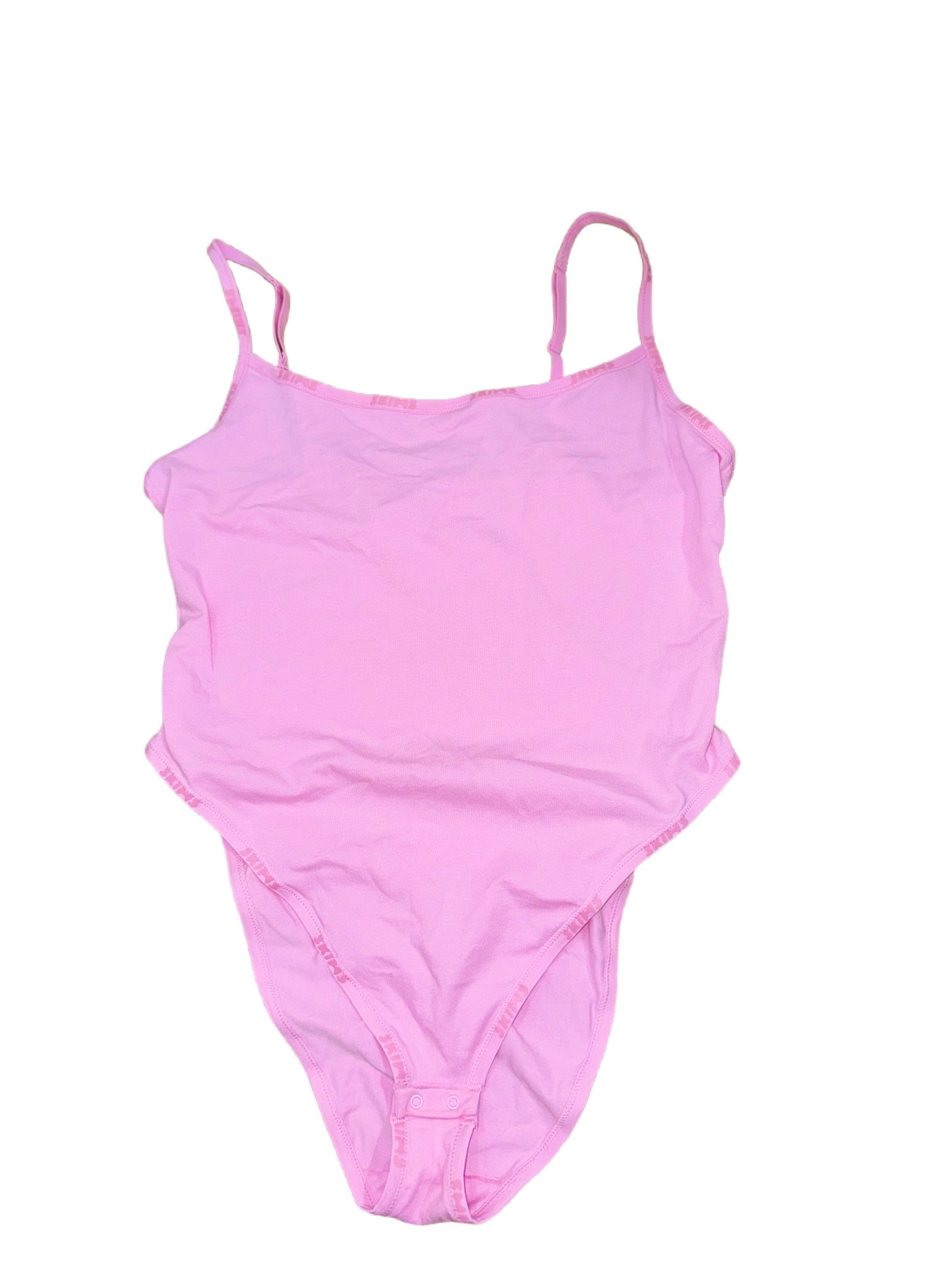 RARE SKIMS Size 4X Bubblegum Pink Logo Bodysuit Top BS-BDY-2005 NWT Kim k