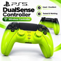 Sony PS5 DualSense Wireless Controller Neon Green & Black - Excellent Condition