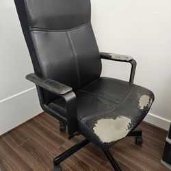 IKEA Leather Black Office Chair