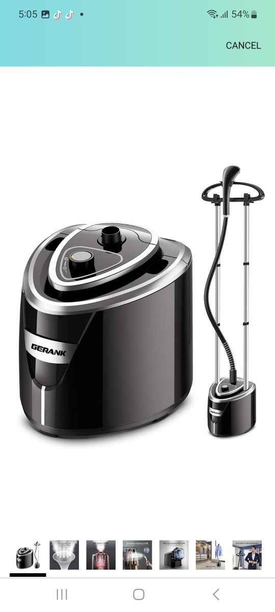 Steamer for Clothes, 1500W Standing Garment Steamer with 35s Fast Heating, 2.5L Water Tank for 1.5H Steaming, Adjustable Height Stand with Clothes Han