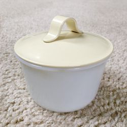 Vintage PYREX CORNING White Sugar Bowl w/ Lid #26 - Microwave Safe - Corning NY