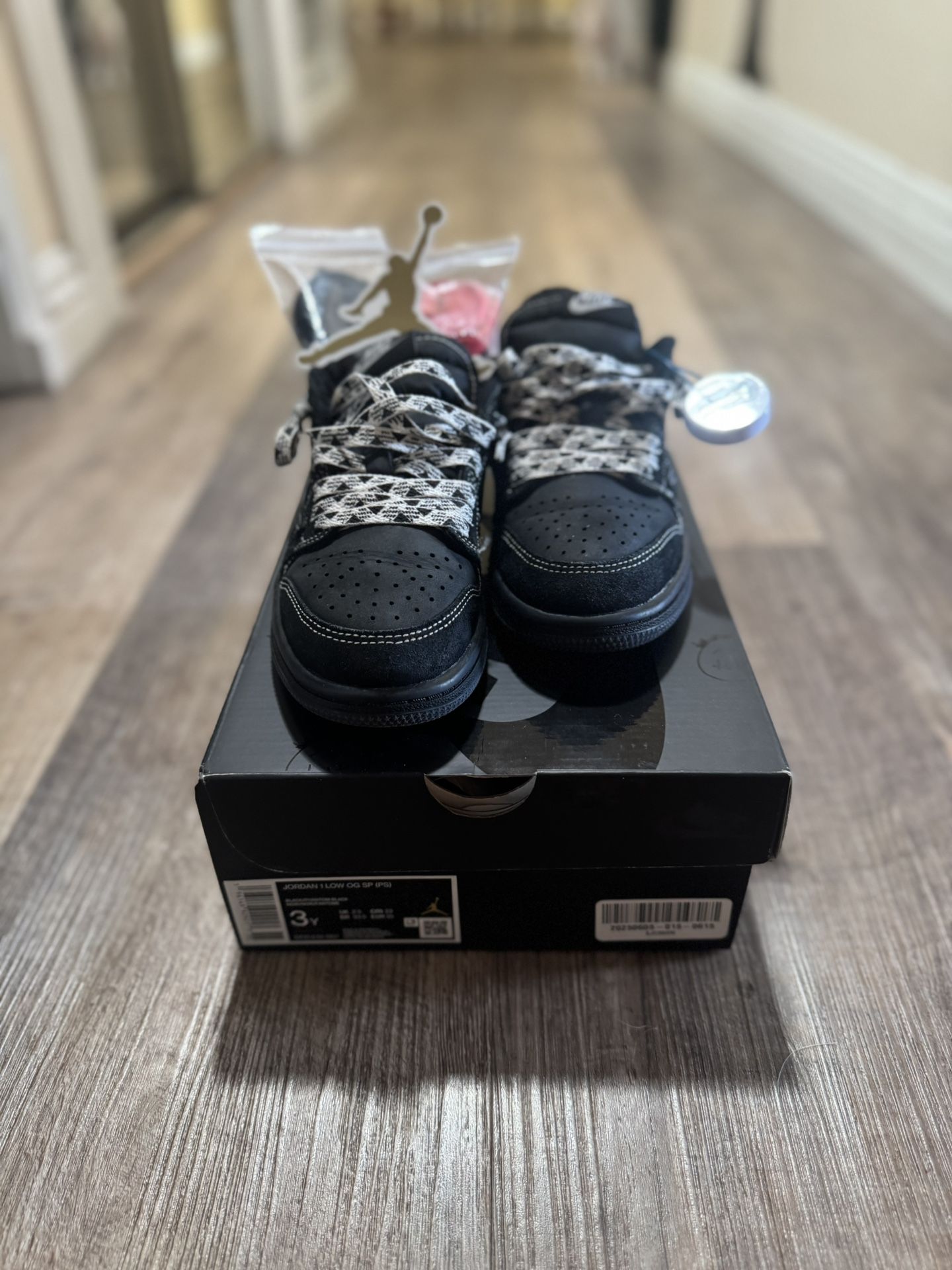 Nike Air Jordan 1 Low OG SP x Travis Scott “Black Phantom” PS 3Y
