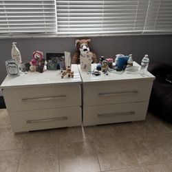 2 White Nightstand / End Tables - $100 For Both!