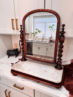 Antique Vanity Mirror Cope&Austin Patent 1800s