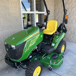 New John Deere 1023E Compact Tractor With 60” Belly Mower