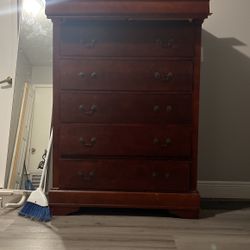 Cherry Dresser / Solid Wood  / Hideaway Drawer  