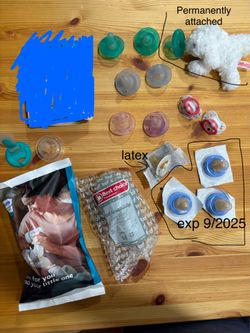 Baby pacifiers and new bottles