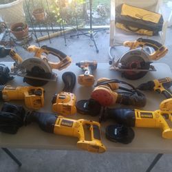 15 Piece , 18 Volt Dewalt Tools