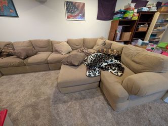 5 piece convertible sectional couch