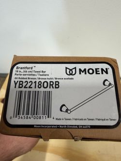 New Moen Brantford 18” Towel Bar – Oil Rubbed Bronze YB2218ORB