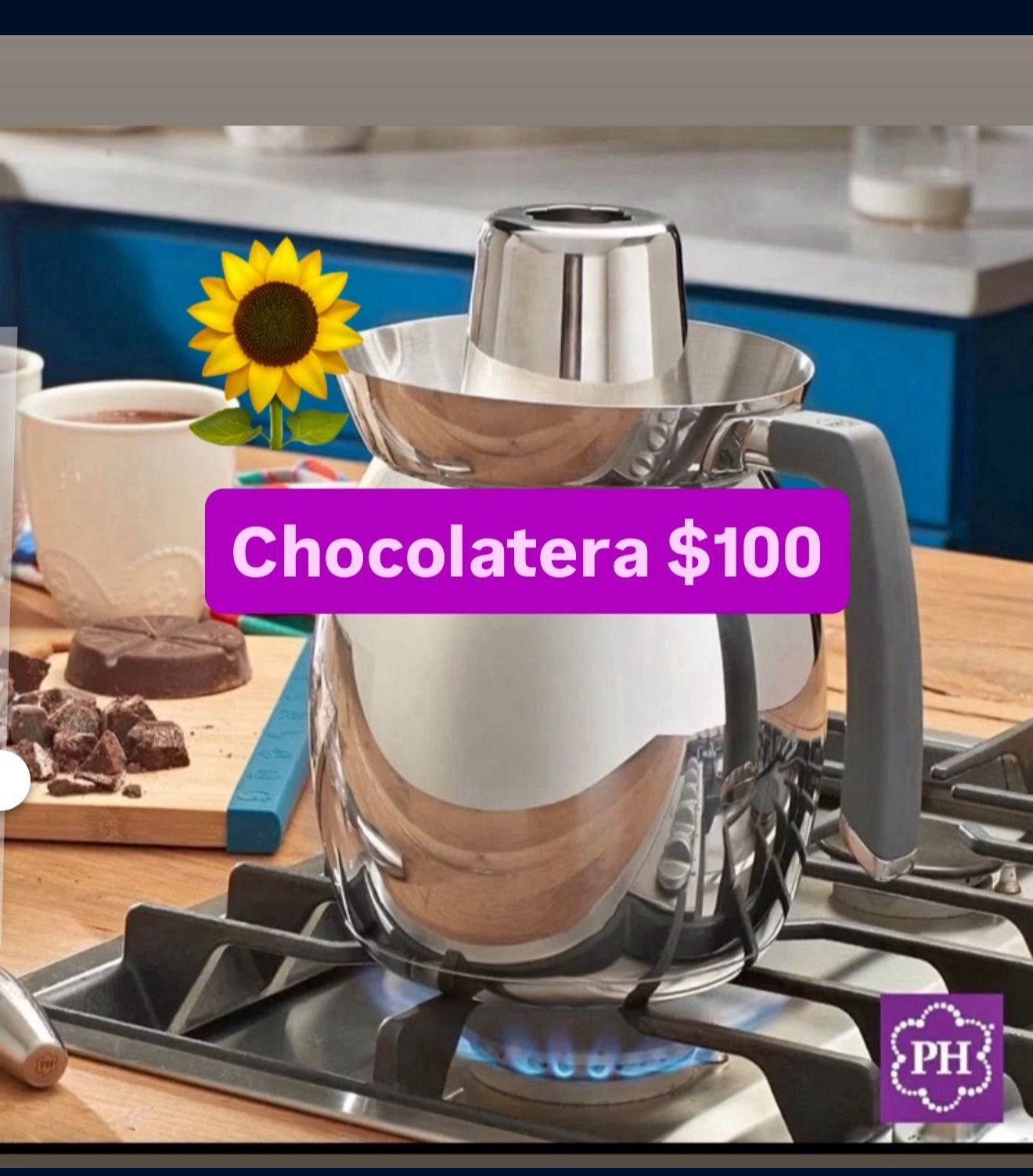 Chocolatera Prepara Tu Chocolate Caliente Especial $100.00 Acero Inoxidable Princess House Ventas Finales