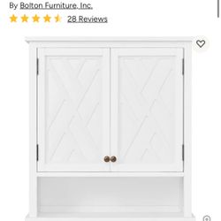 2 x Brand New! Coventry Wall Mounted Bath Storage Cabinets White - 27”Wx29”H