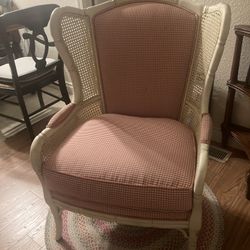 Ethan Allen Wingback Chair And Ottoman