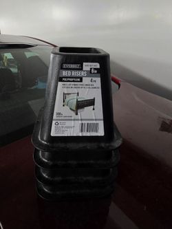 6 in. Black Bed Risers (4-Pack)