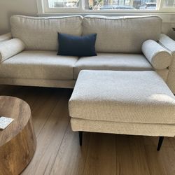 Ashley Couch & Ottoman - less than a year old