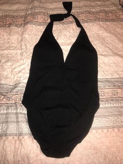 Beautiful Black ribbed one piece bikini!