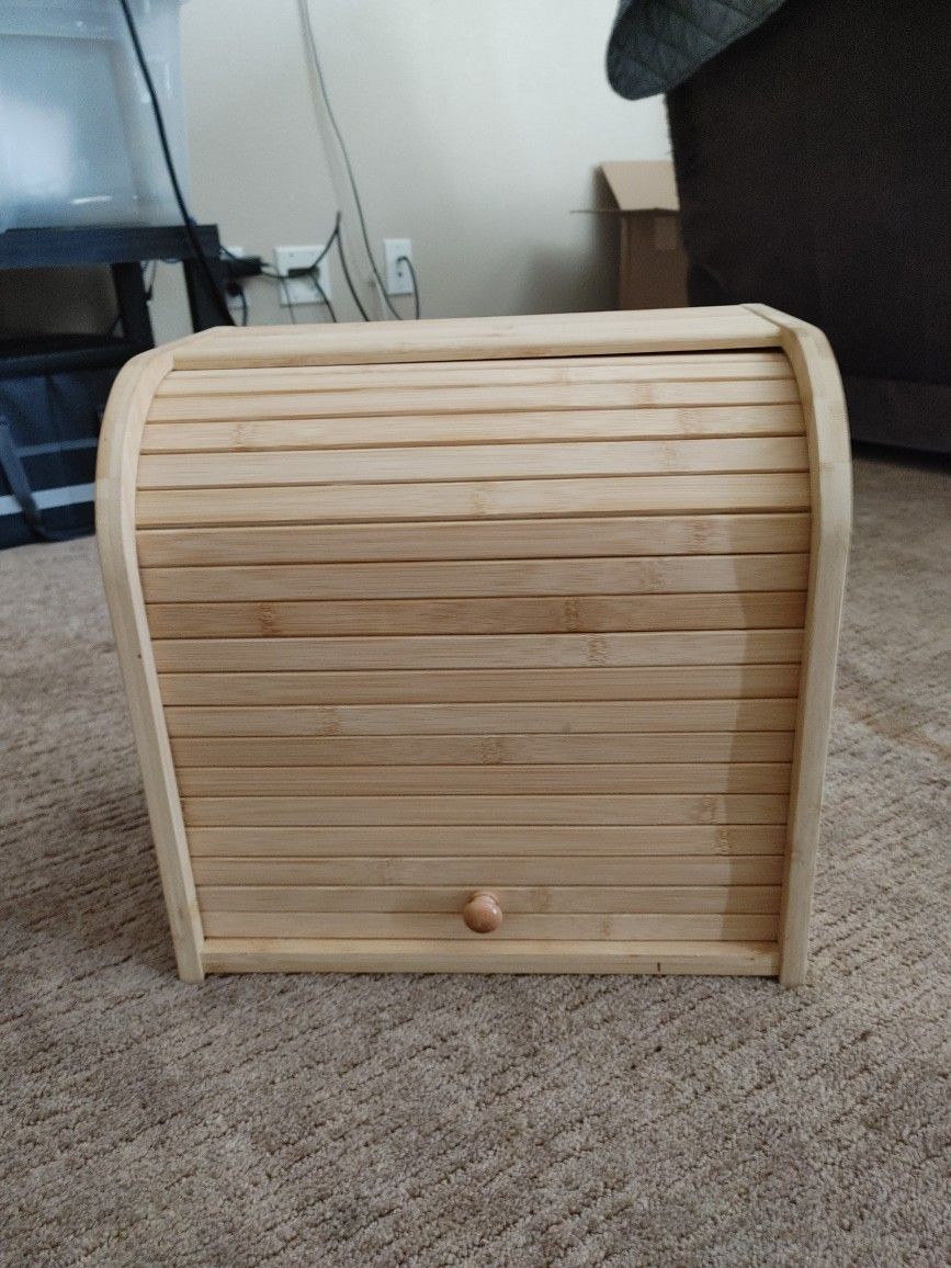 Two Shelf Wood Breadbox
