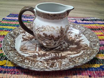 Victorianware Ironstone Pitcher And Platter