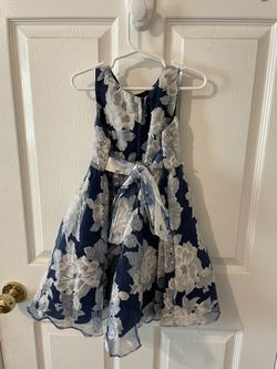 Navy Blue Floral Dress
