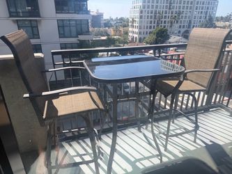 3-Piece Counter-Height Outdoor Patio Table & Chairs