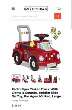 Radio Flyer Tinker Truck Toddler Ride-On Toy (original $128)