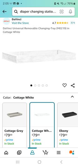 DaVinci Universal Removable Changing-Tray (M0219) in Cottage White
