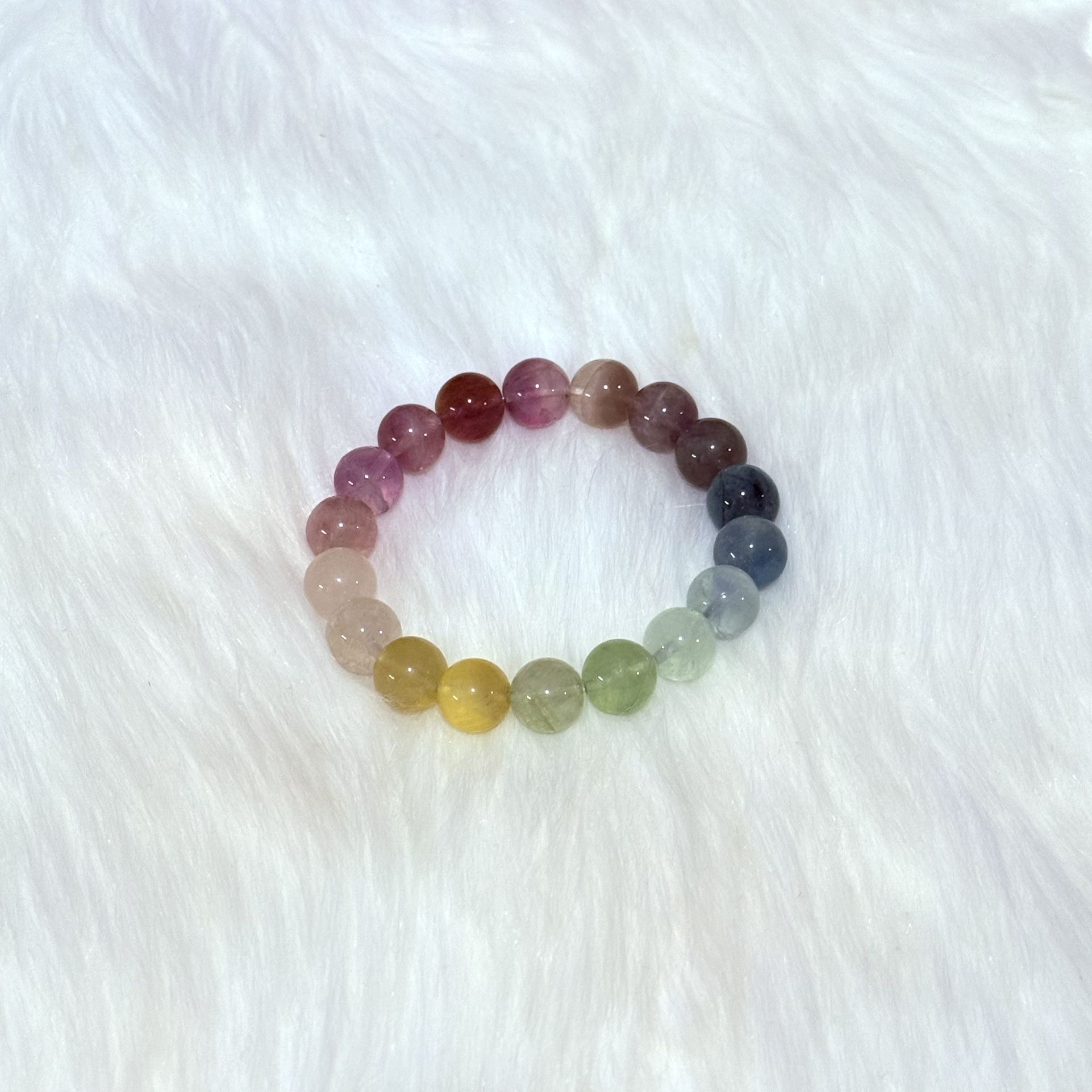 Fluorite Crystal Bracelet – 10mm Beads