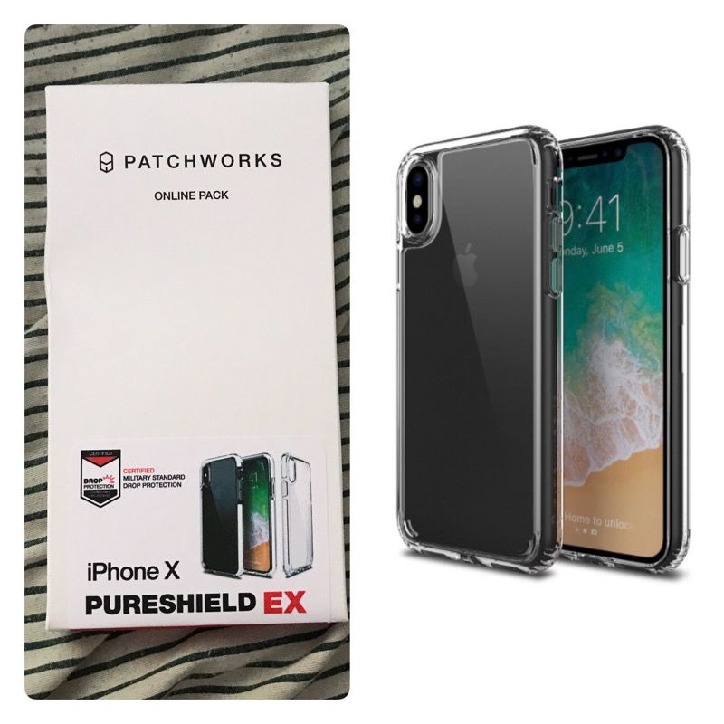 BRAND NEW/SEALED iPhone X Patchworks Pure Shield Series in Clear Dual Material