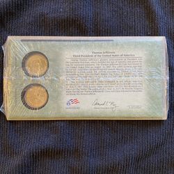 Coins Thomas Jefferson Presidential Dollars Still In The Cellophane Wrapper