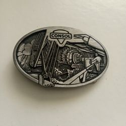 Vintage Pure Pewter. Safety Award Belt Buckle