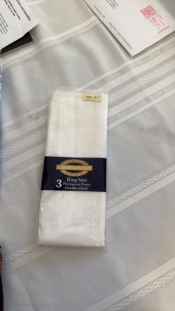 2 NEW WHITE HANDKERCHIEFS