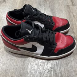 Jordan 1 low retro bred toe size 13