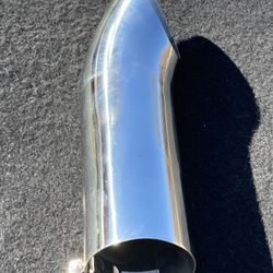 Stainless Steel Exhaust Tip Turn Down Inlet - 3" Outlet - 12" Long ( Brand New )