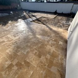 Travertine Pavers And Turf 