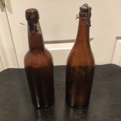 Pair Of Antique Root Beer Bottles!