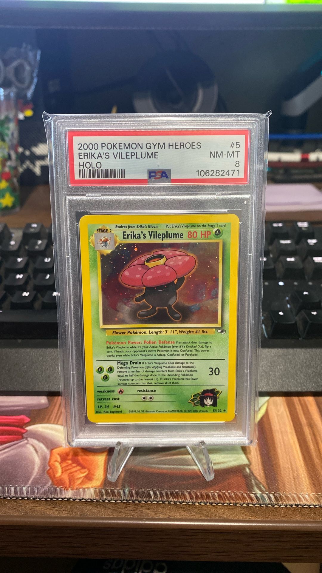 Pokémon Erika’s Vileplume PSA 8