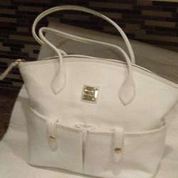 White Leather Dooney & Bourke Handbag