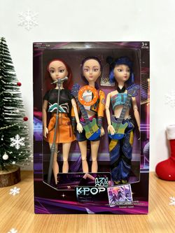 3 Pcs Set K-Pop Demon Hunter Cosplay Doll Collectible Figur Singing Song