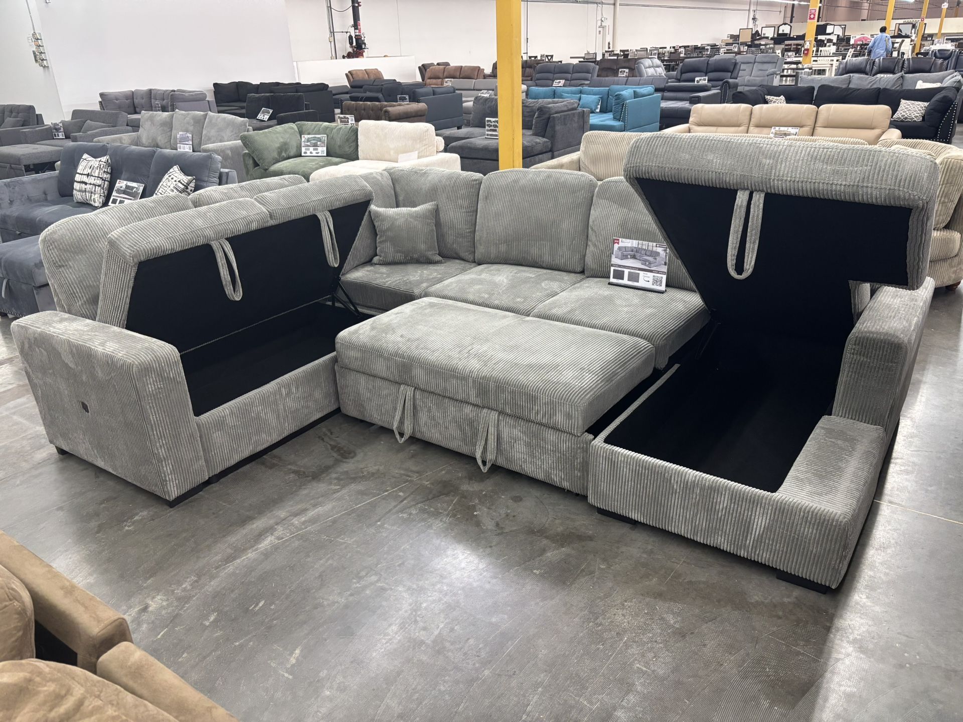 Sectional Convertible Sofa Set