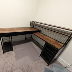 Corner Desk Metal And Wood
