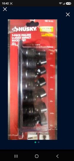 Husky 3/8 in. Drive Metric Pinless Universal Impact Socket Set