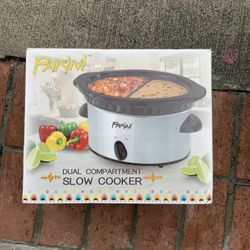 Parini Dual Compartment Slow Cooker And Warmer New